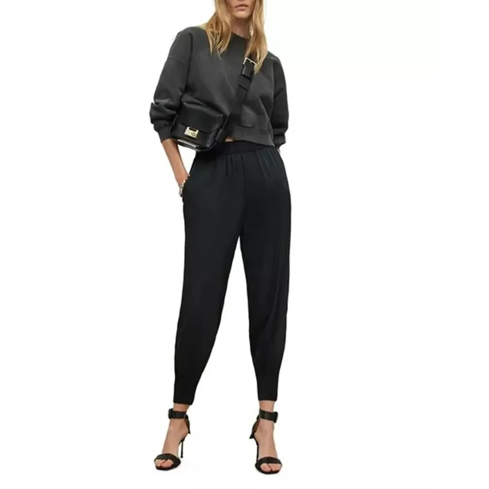 ALLSAINTS Nala Pull On Tapered Jogger Trousers Sz 2 - Picture 1 of 9